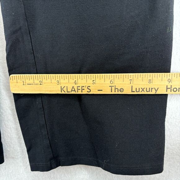 EILEEN FISHER Pants XS Washable Stretch Crepe Straight Leg Trouser Black USA - Picture 13 of 14